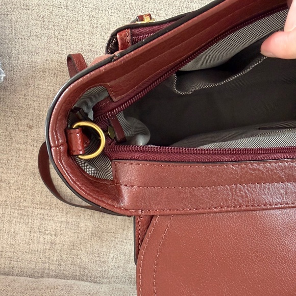 Fossil Amelia Convertible Backpack Dark Red Leather - Picture 10 of 16